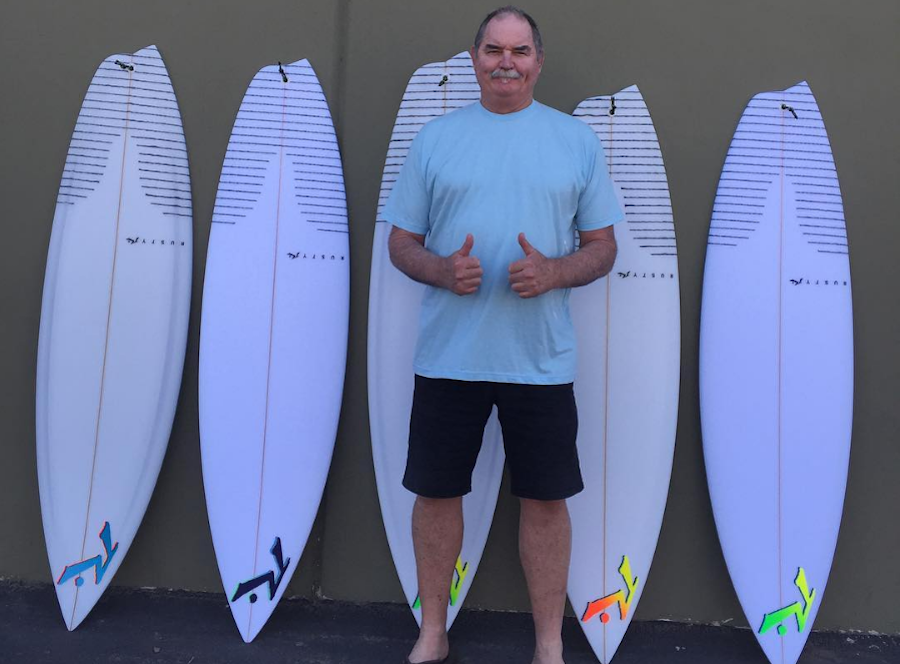 Shaper Rusty and Josh Kerr's asymmetrical quiver for Teahupoo